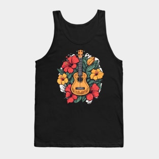 Hawaii Tropical Uke Ukulele Tank Top